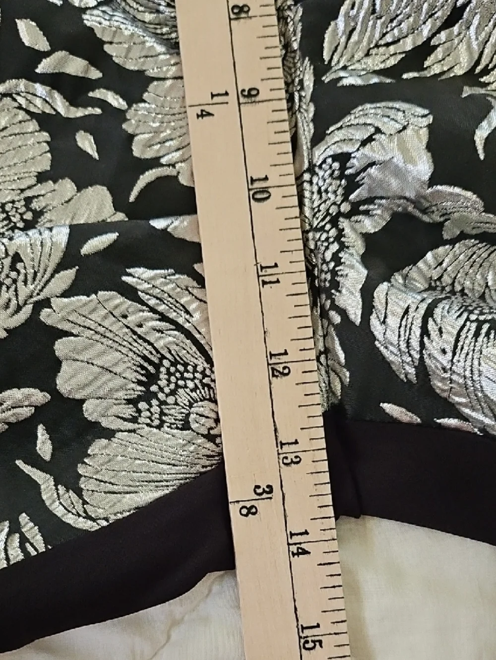 Eloquii Plus Size Wide Leg w/Silver Floral Appliqué  - Size 18 - Picture 4 of 10